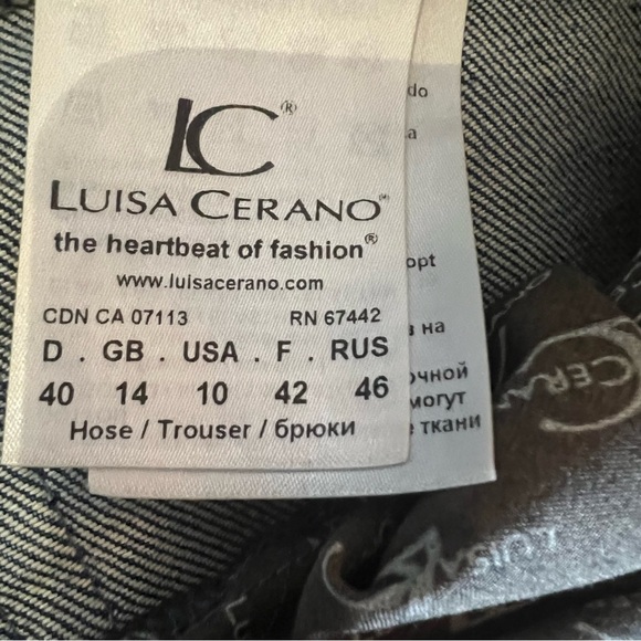 Luisa Cerano cropped wide leg high waist denim jeans size 10 excellent condition - Picture 13 of 14